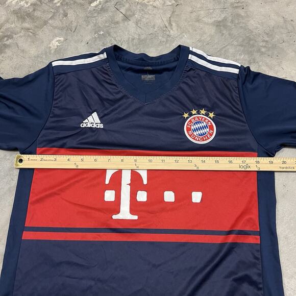 2017 FC Bayern Munich Adidas Home Football Soccer Jersey Kit Size Sz L Blue Fade - Picture 3 of 8